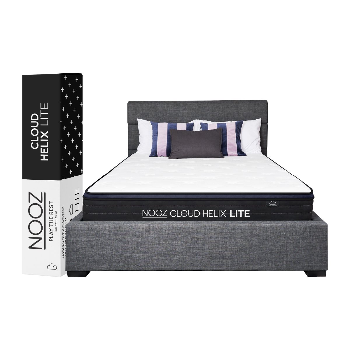 ที่นอนยางพารา 5 ฟุต NOOZ CLOUD HELIX LITE เสริมพ็อกเก็ตสปริง หนา 8 นิ้ว_0